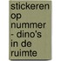 Stickeren op nummer - Dino's in de ruimte