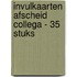 Invulkaarten afscheid collega - 35 stuks