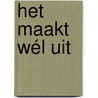 Het maakt wél uit by Joe Kort