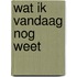 Wat ik vandaag nog weet